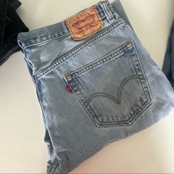 36 x 36 Light Blue Levi’s Relaxed Fit Denim Jeans Vintage - Picture 2 of 3